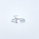 Anillo Esmaltado Con Zafiro Rosa