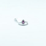 Anillo Gota Zafiro Rosa