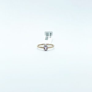Anillo Oval Mini Amatista Rosa