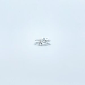 Anillo Doble Gota Con Diamantes