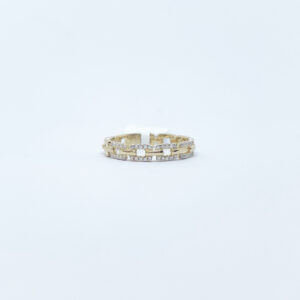 Anillo Eslabones Con Diamantes