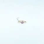 Anillo Solitario Zafiro Rosa