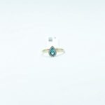 Anillo Gota Topacio Azul