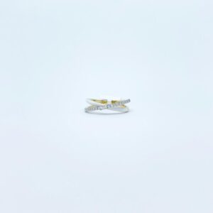 Anillo Doble Esmaltado Con Diamantes