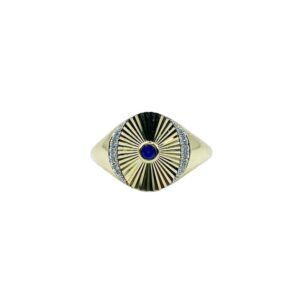 Anillo Redondo Con Zafiro