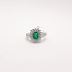 Anillo Esmeralda Con Diamantes