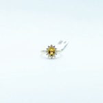 Anillo Citrino Oval Con Diamantes