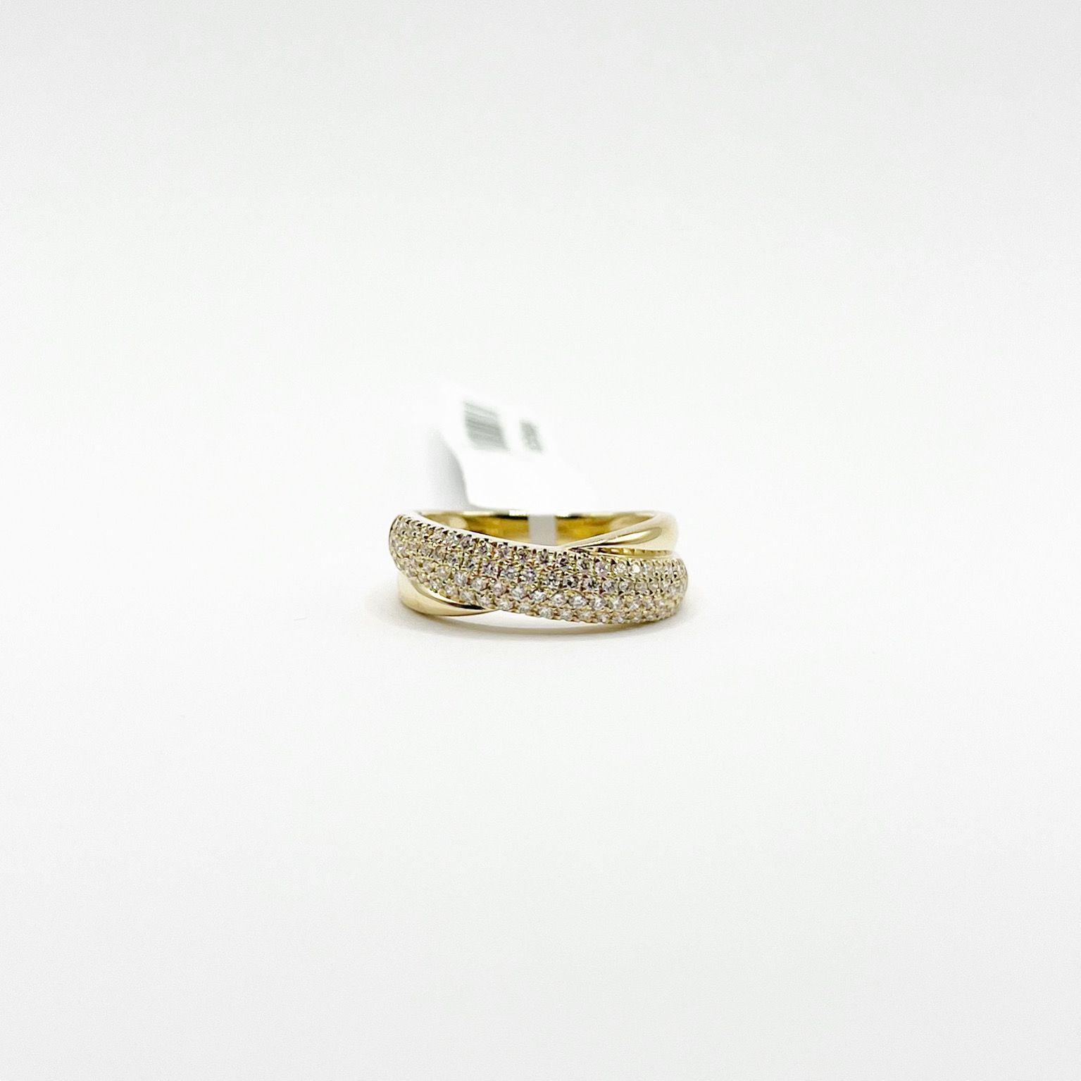 Anillo Cruzado Con Diamantes