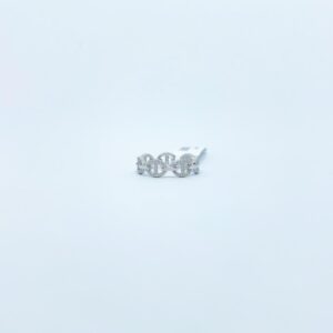 Anillo De Eslabones Con Diamantes