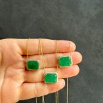 Collar Esmeralda Con Halo De Diamantes