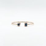 Brazalete Cuadro y Gota De Zafiro Con Diamantes