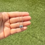 Collar Aguamarina Con Halo De Diamantes