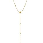 Collar Lariat Con Flor De Diamantes
