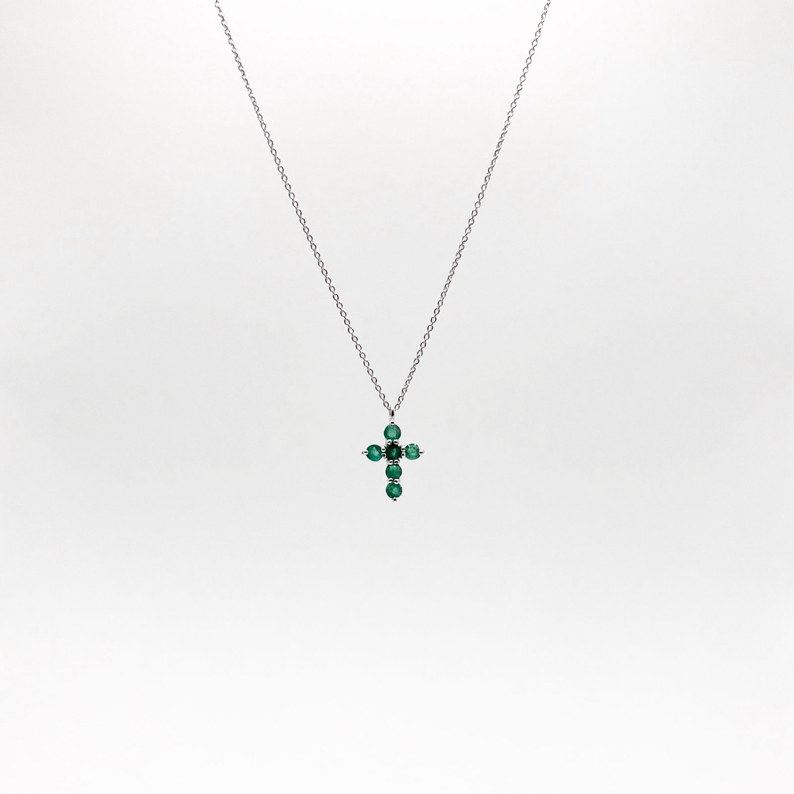 Collar Cruz De Esmeralda
