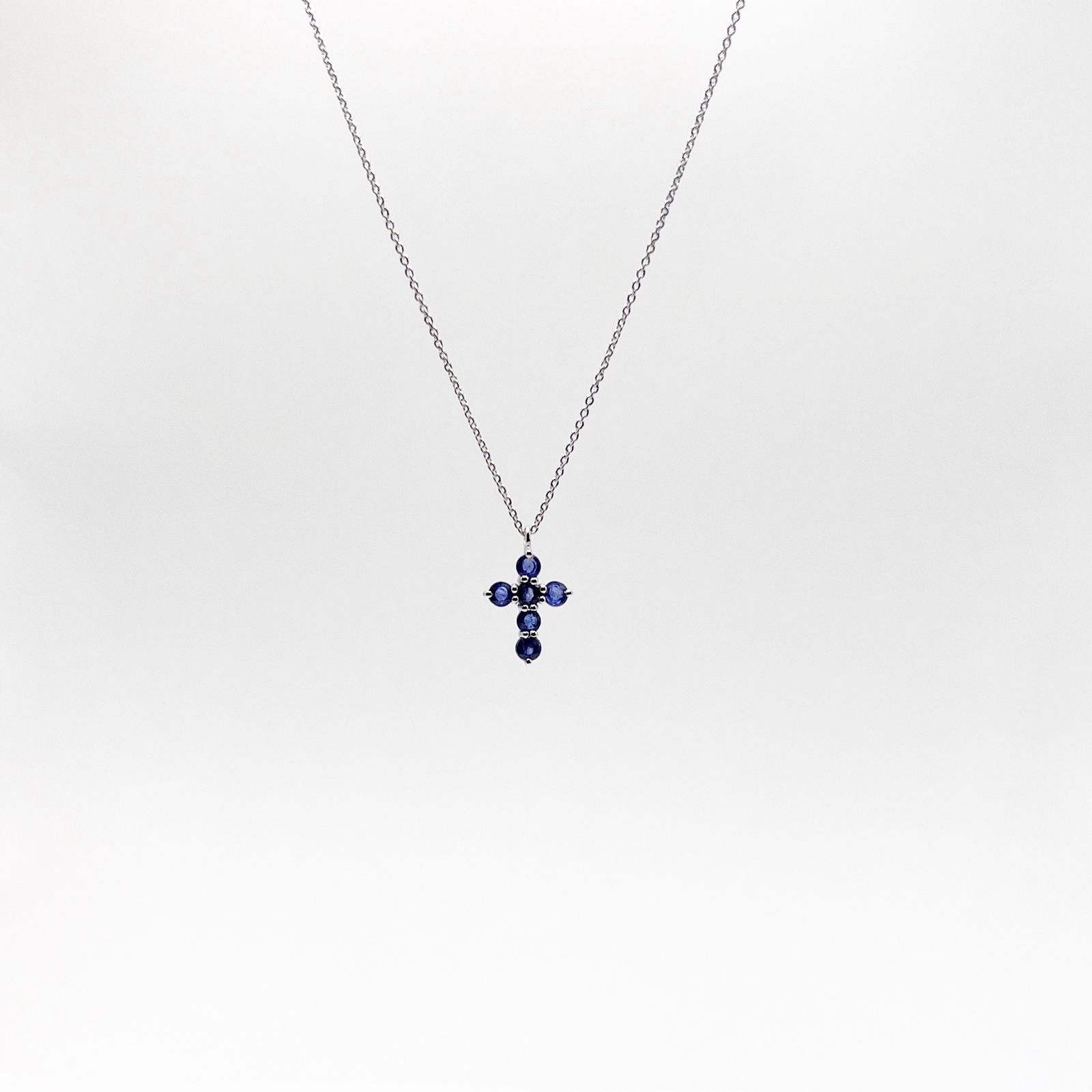 Collar Cruz De Zafiro