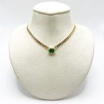 Gargantilla Cuadro De Esmeralda Con Diamantes