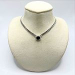 Gargantilla Cuadro De Zafiro Con Diamantes