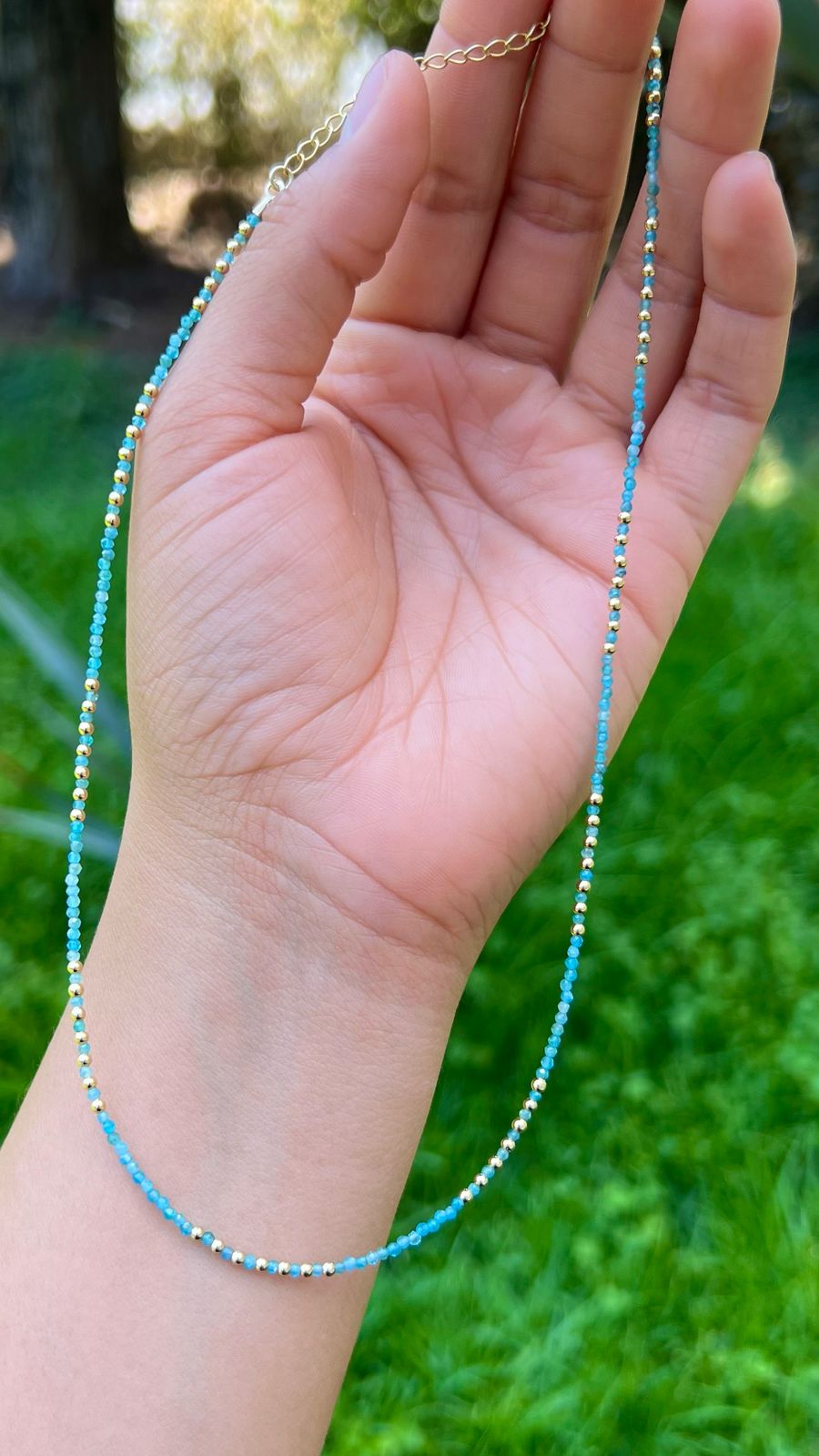 Collar De Plata y Aguamarina