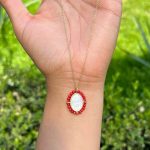 Cadena Con Dije Virgen Milagrosa y Coral