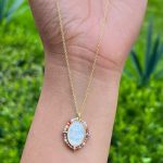 Cadena Con Dije Virgen Milagrosa y Zirconia