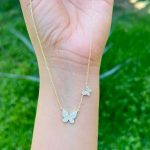 Collar Dos Mariposas Con Zirconia