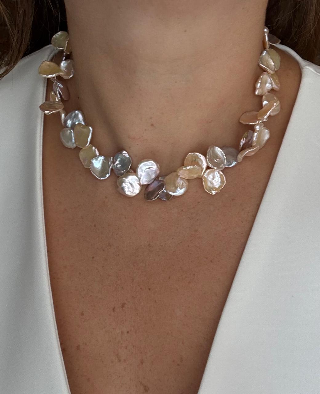 Collar Perla Keshi Melon 10-12 MM