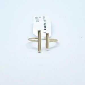 Anillo 10K Doble Barra
