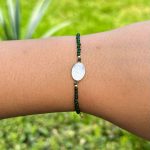 Pulsera Virgen Milagrosa y Esmeraldas