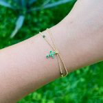 Pulsera Doble Cruz Con Zirconias
